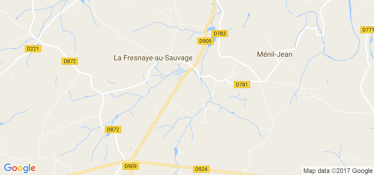 map de la ville de La Fresnaye-au-Sauvage