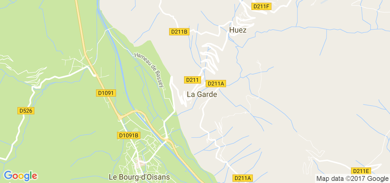 map de la ville de La Garde