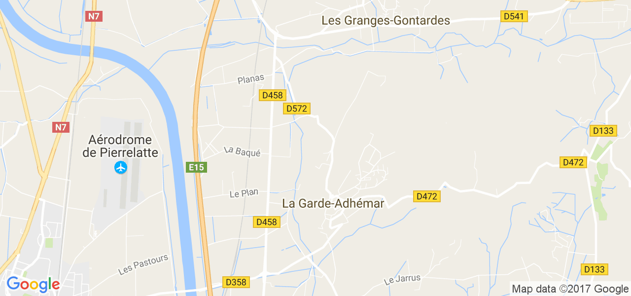 map de la ville de La Garde-Adhémar