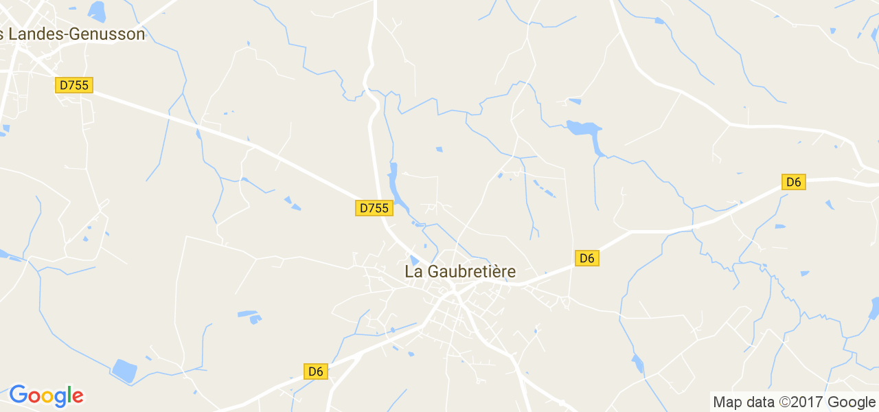 map de la ville de La Gaubretière