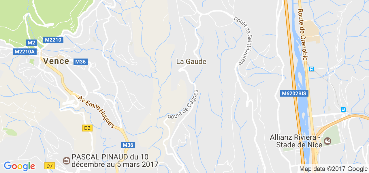 map de la ville de La Gaude