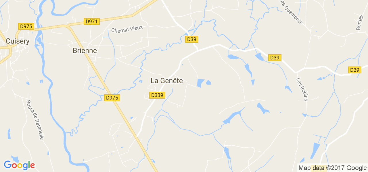 map de la ville de La Genête