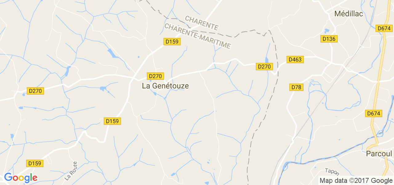 map de la ville de La Genétouze