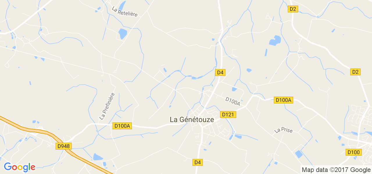 map de la ville de La Genétouze