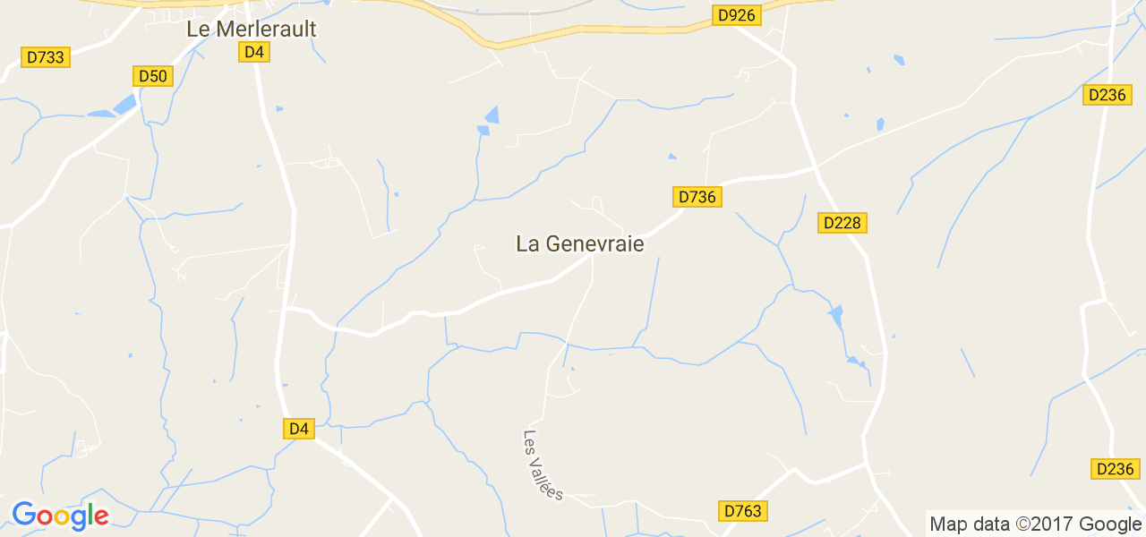 map de la ville de La Genevraie