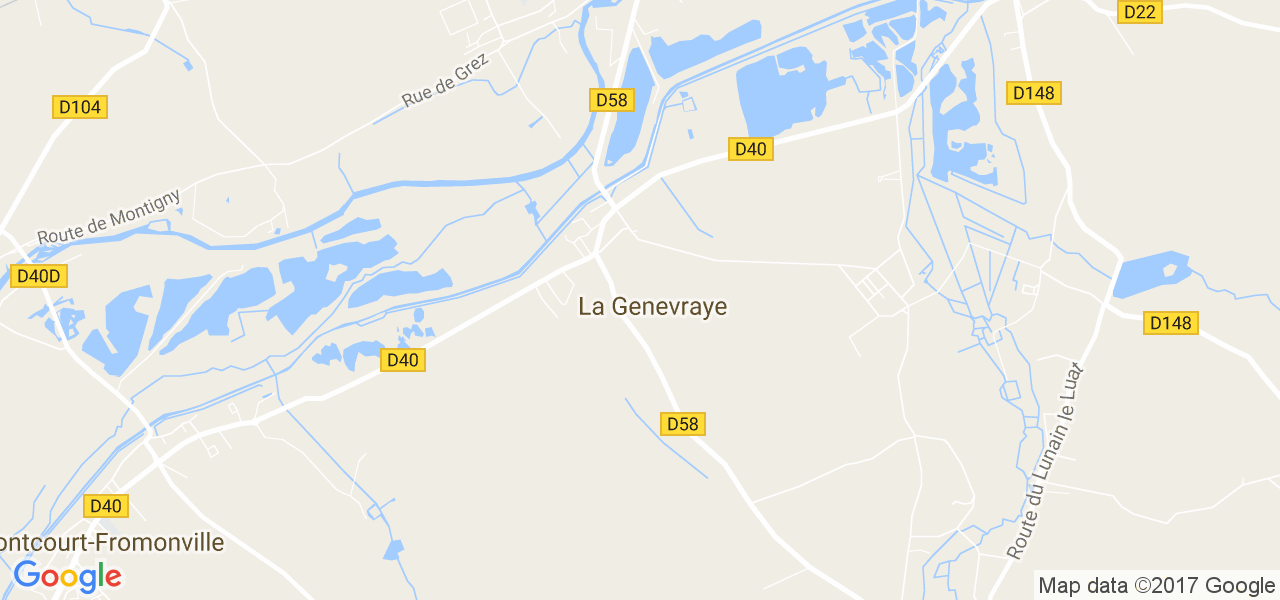 map de la ville de La Genevraye