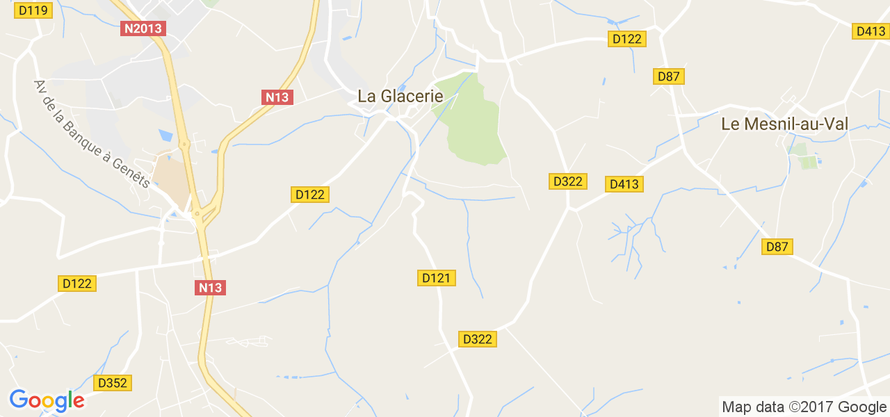 map de la ville de La Glacerie