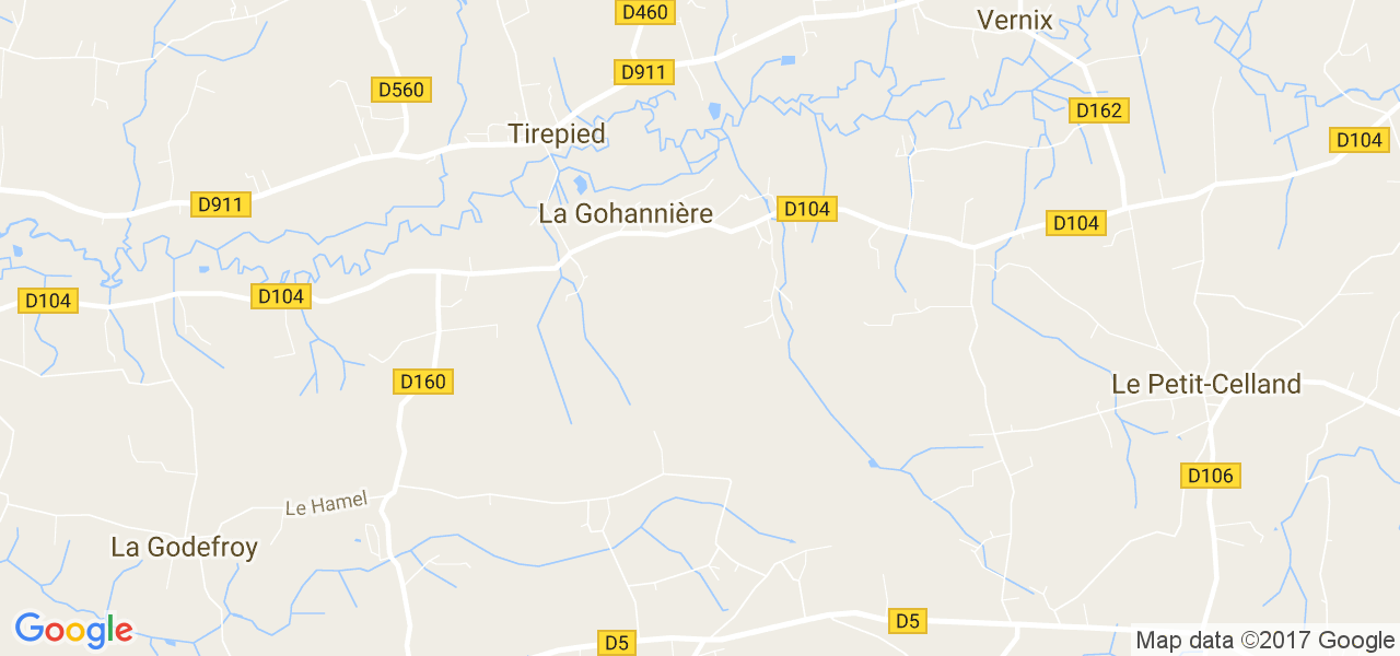 map de la ville de La Gohannière