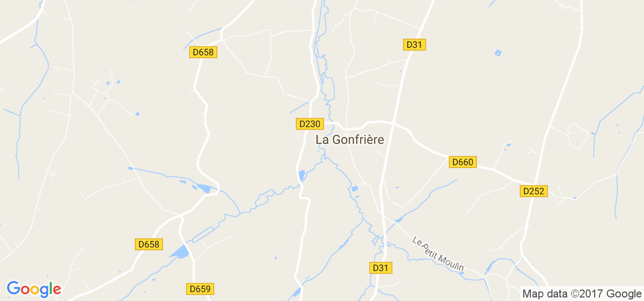 map de la ville de La Gonfrière