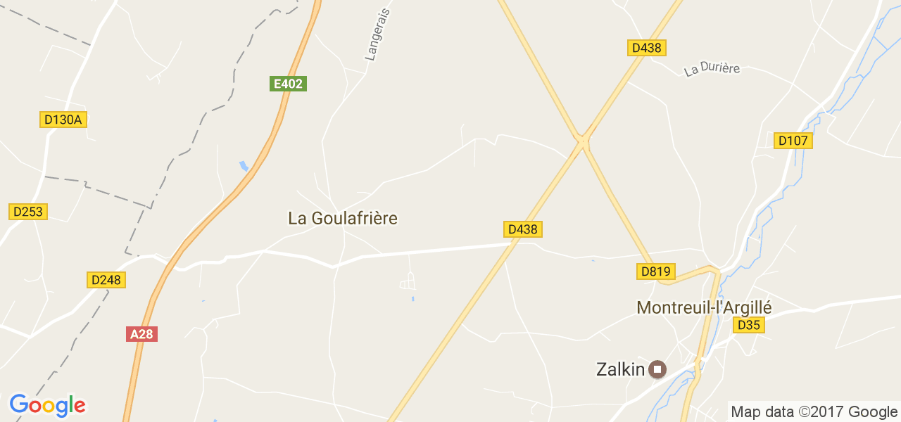 map de la ville de La Goulafrière