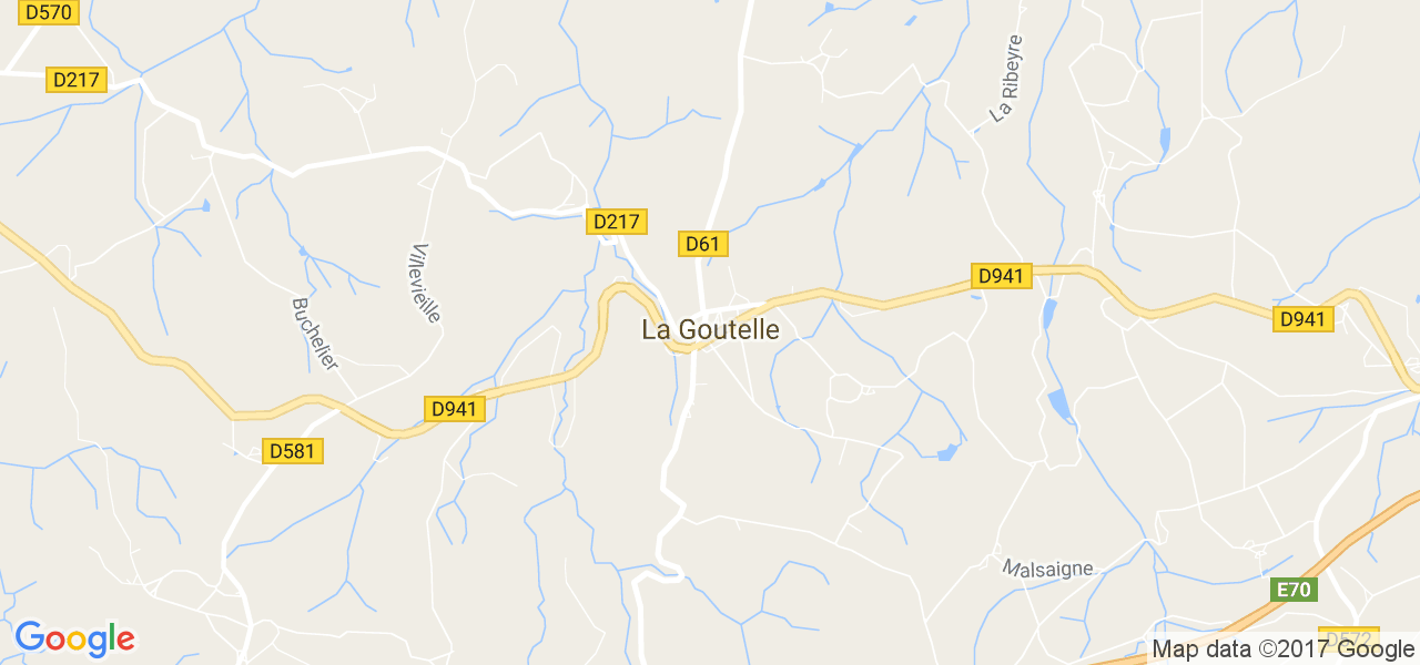 map de la ville de La Goutelle