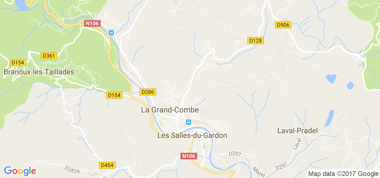 map de la ville de La Grand-Combe