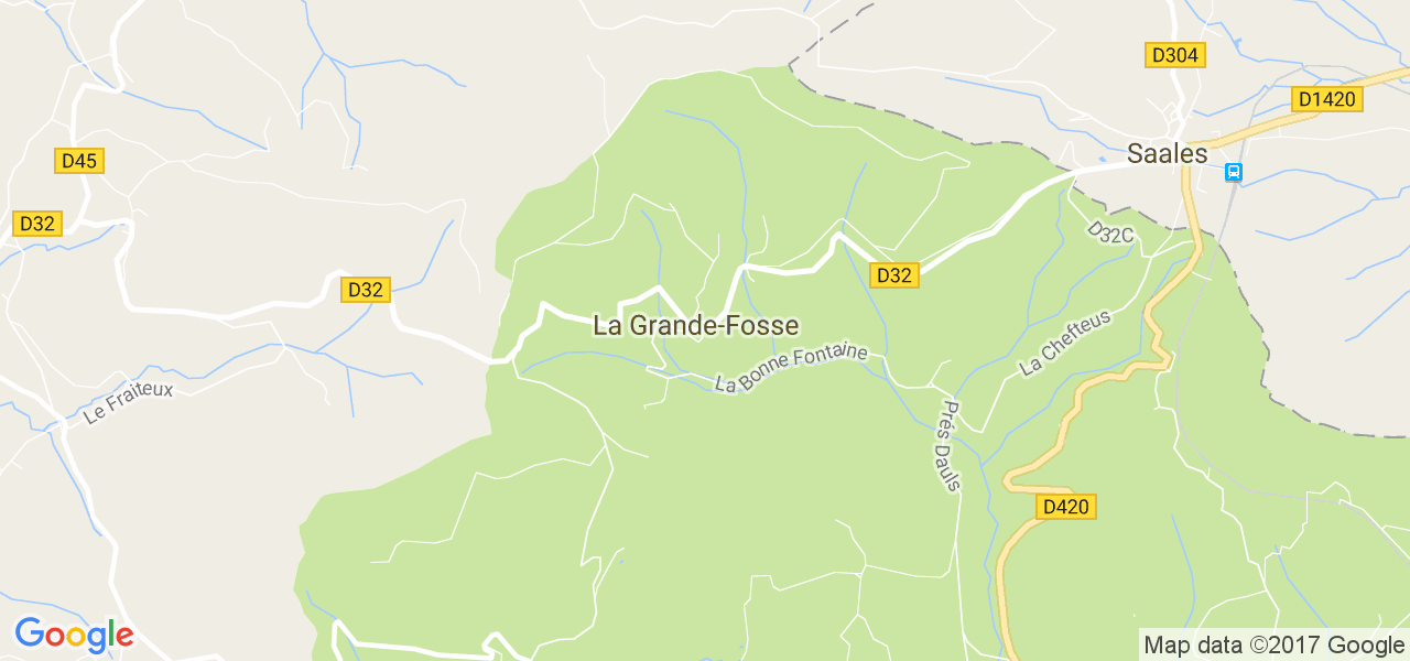 map de la ville de La Grande-Fosse