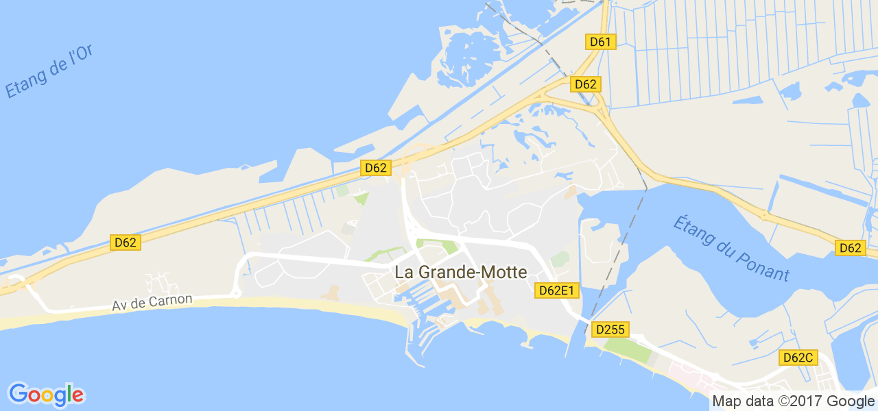 map de la ville de La Grande-Motte