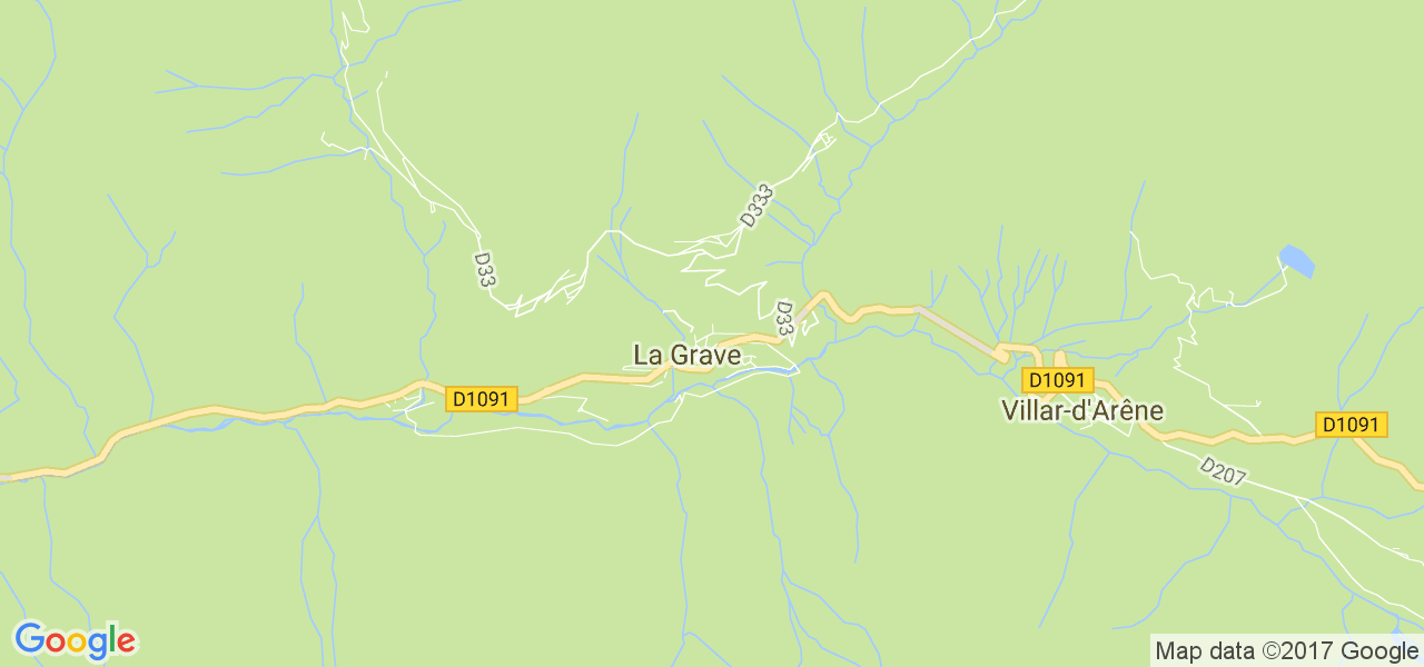 map de la ville de La Grave