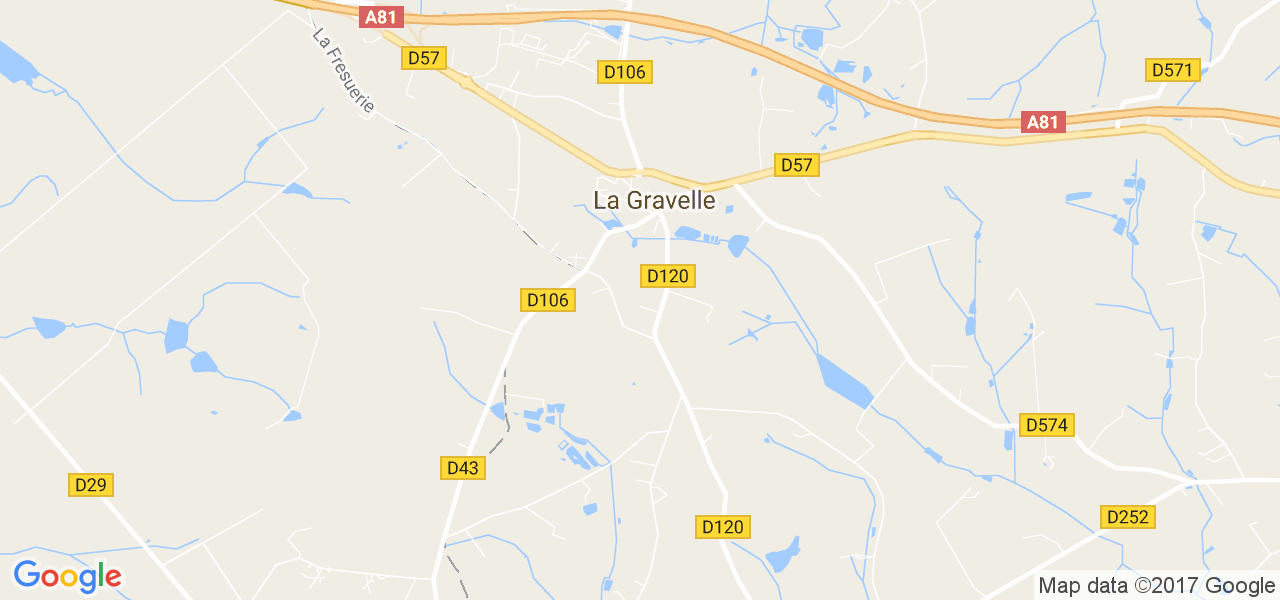 map de la ville de La Gravelle