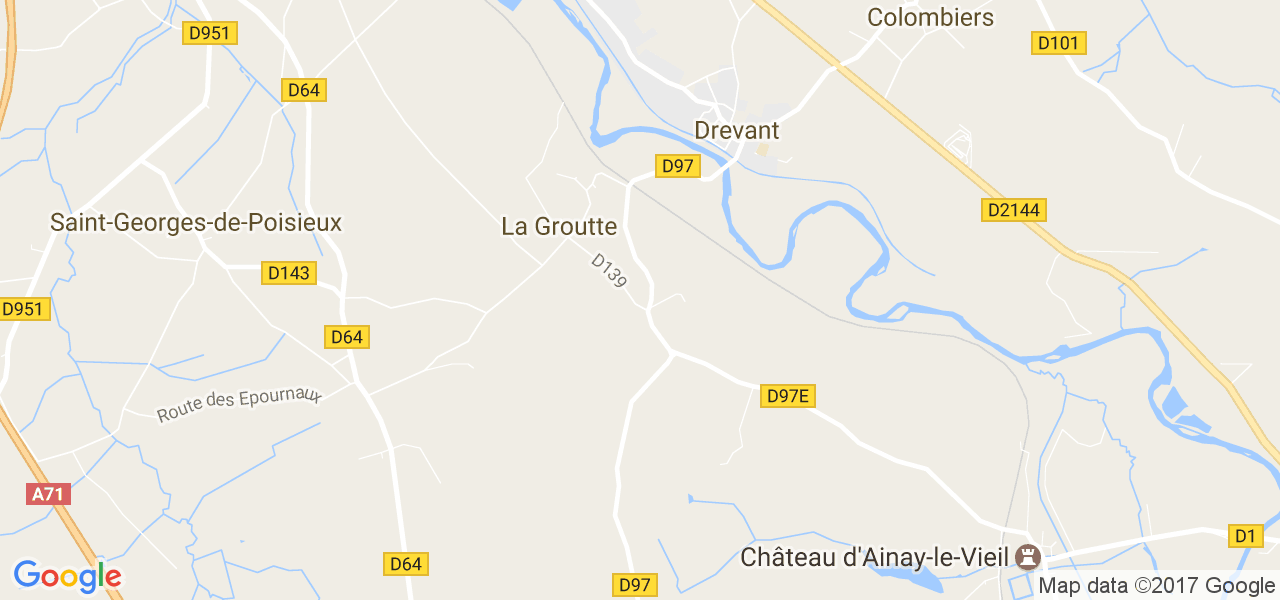 map de la ville de La Groutte