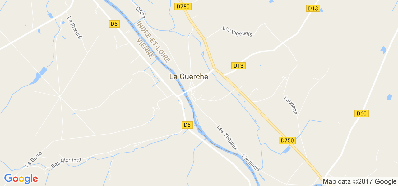 map de la ville de La Guerche