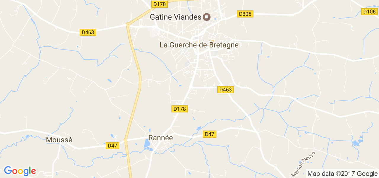 map de la ville de La Guerche-de-Bretagne