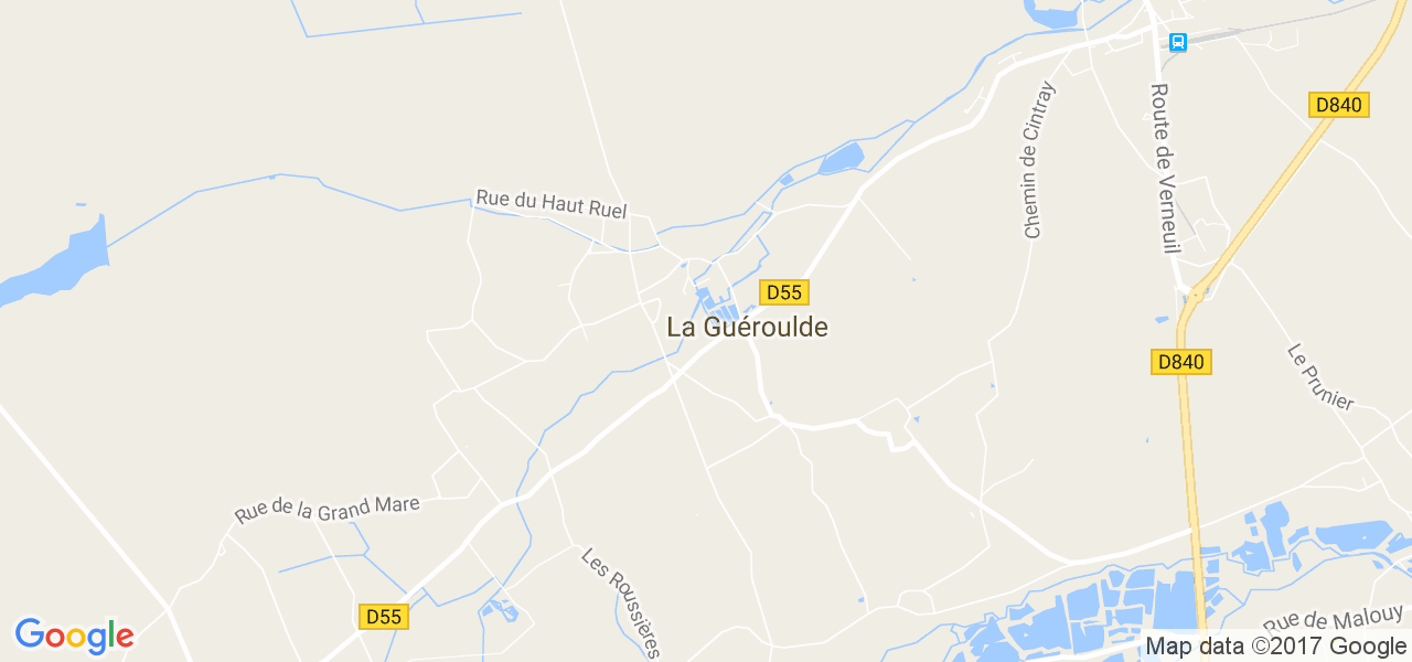 map de la ville de La Guéroulde