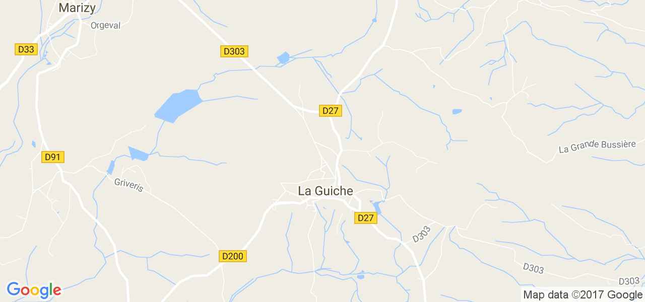 map de la ville de La Guiche