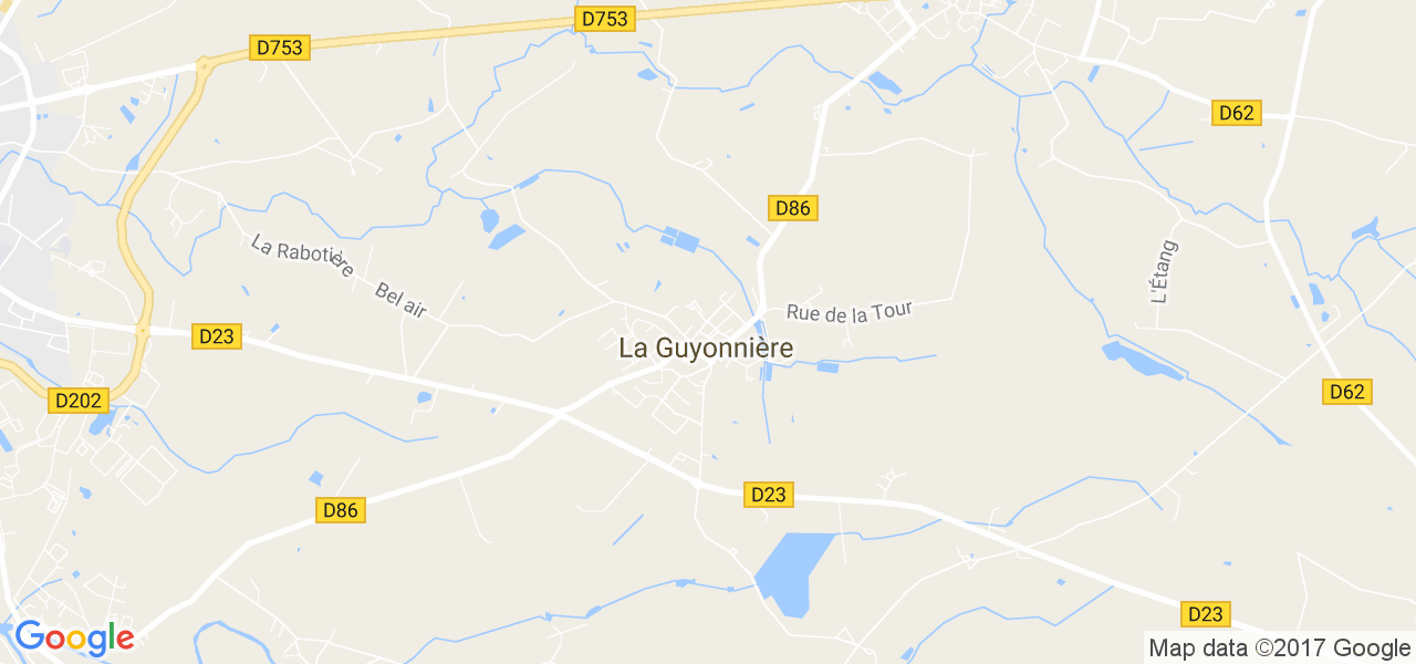 map de la ville de La Guyonnière