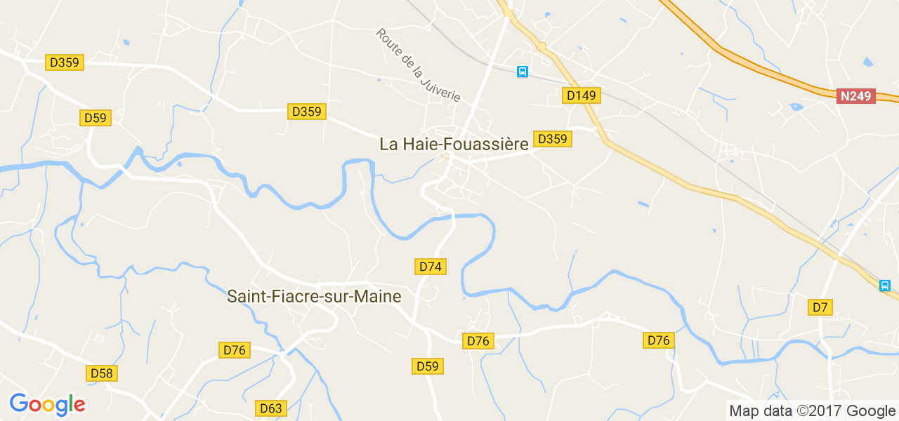 map de la ville de La Haie-Fouassière