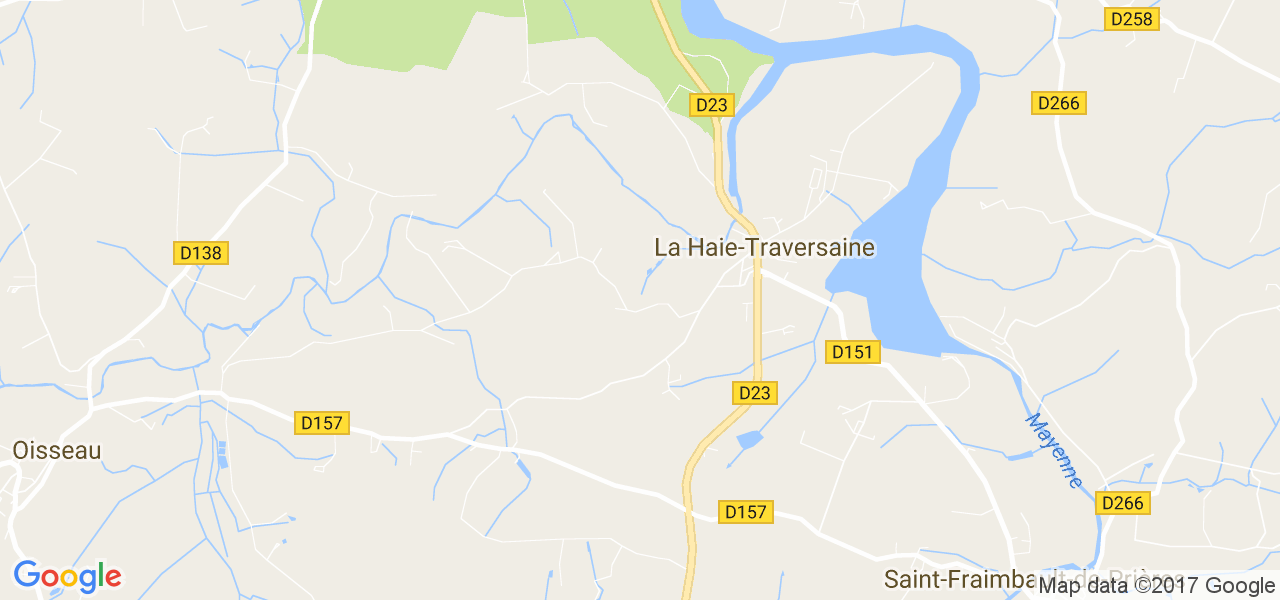 map de la ville de La Haie-Traversaine