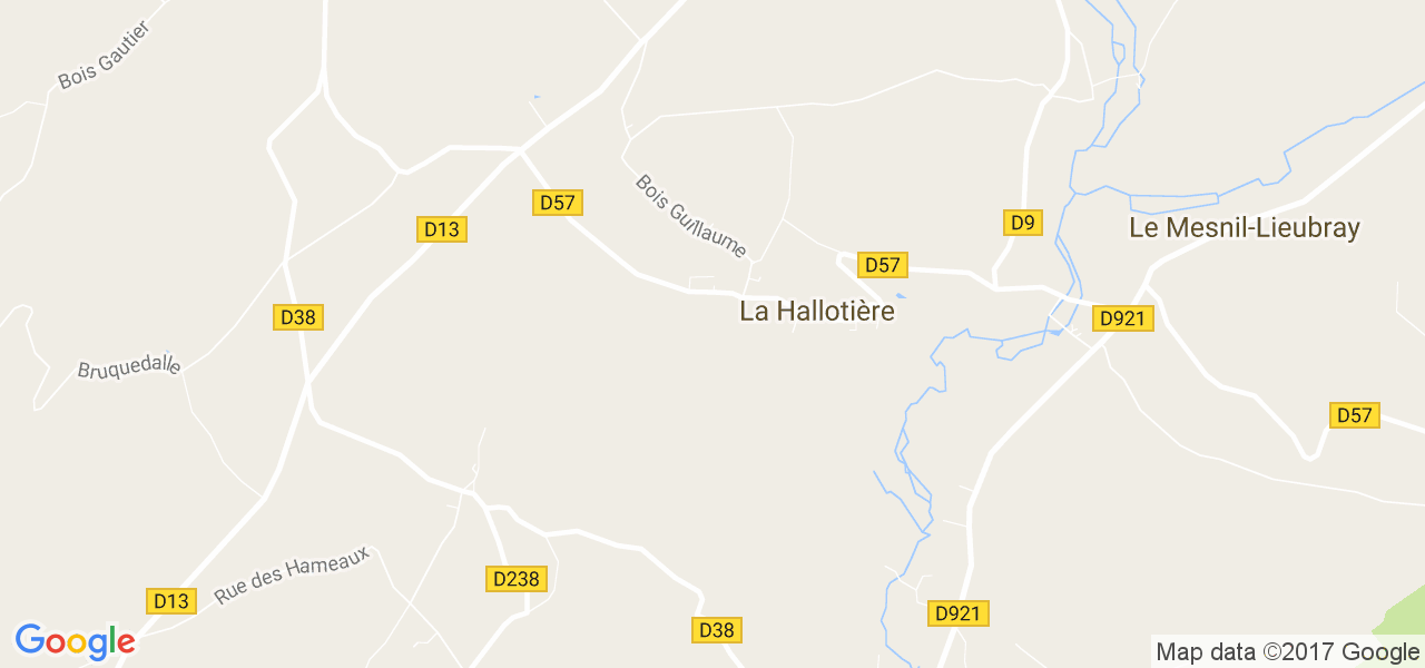 map de la ville de La Hallotière