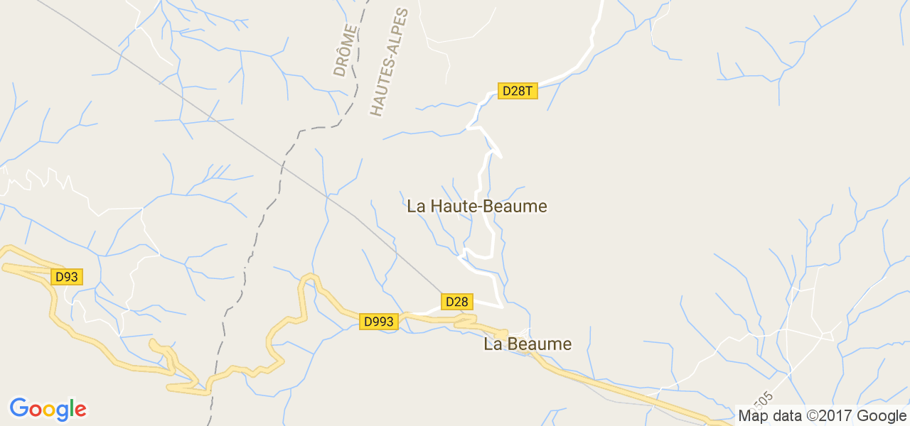 map de la ville de La Haute-Beaume