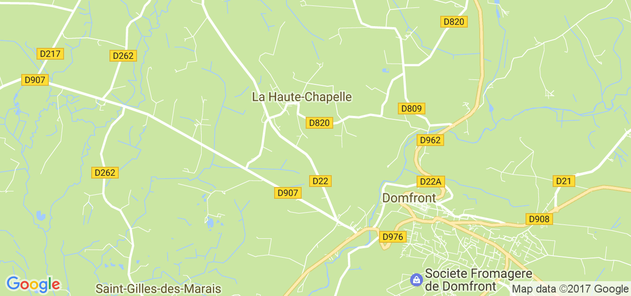 map de la ville de La Haute-Chapelle