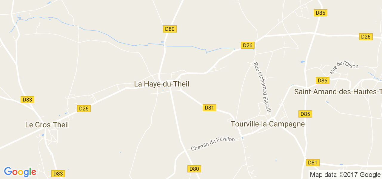 map de la ville de La Haye-du-Theil