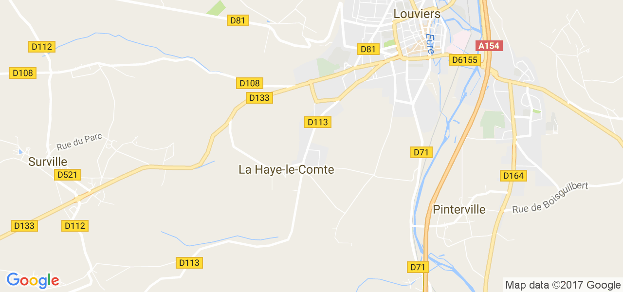 map de la ville de La Haye-le-Comte