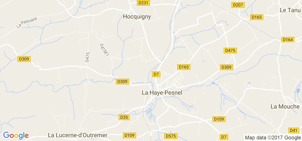 map de la ville de La Haye-Pesnel