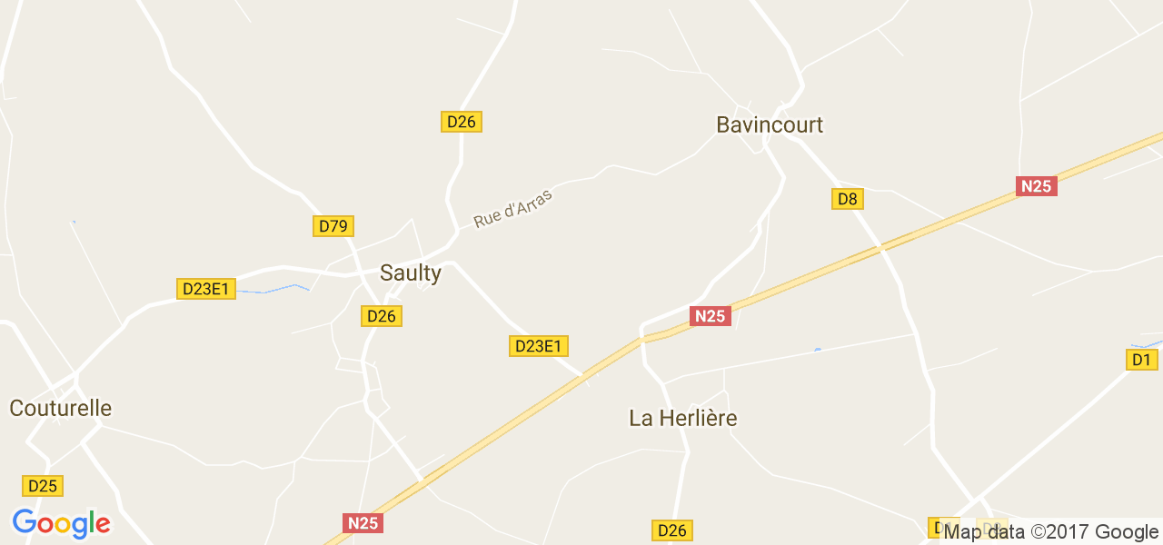 map de la ville de La Herlière