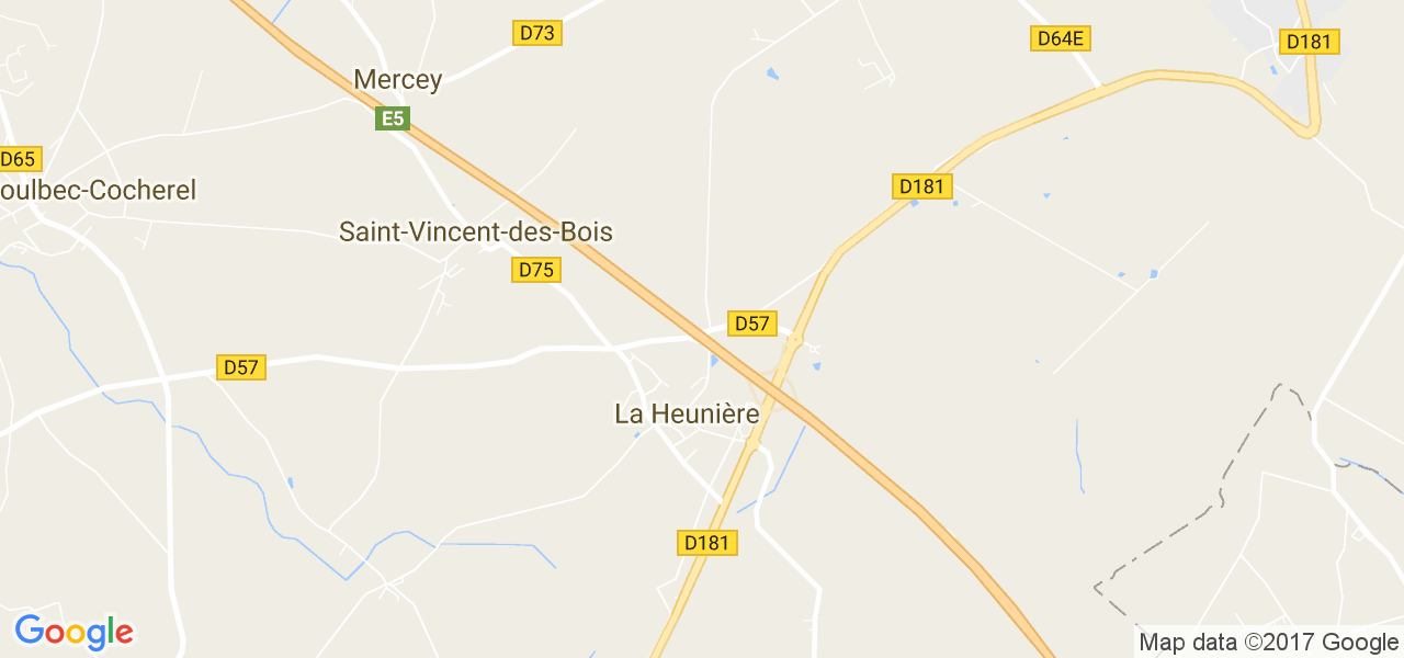 map de la ville de La Heunière