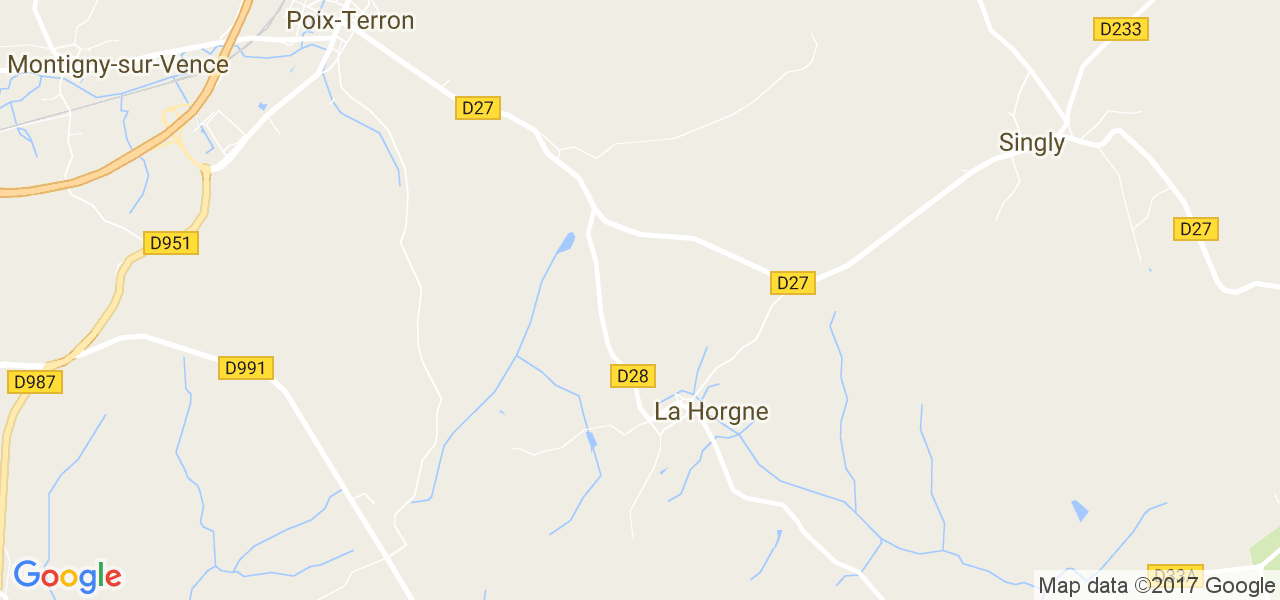 map de la ville de La Horgne