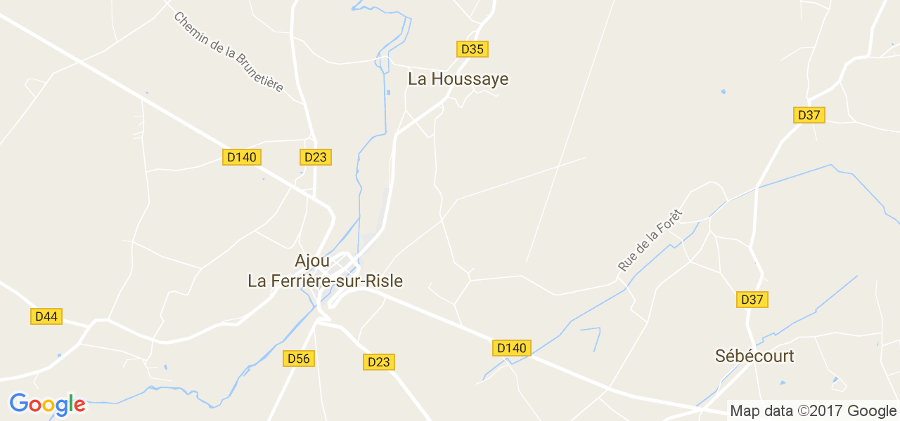 map de la ville de La Houssaye