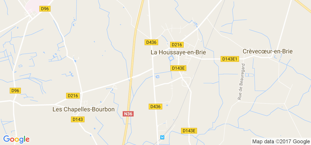 map de la ville de La Houssaye-en-Brie