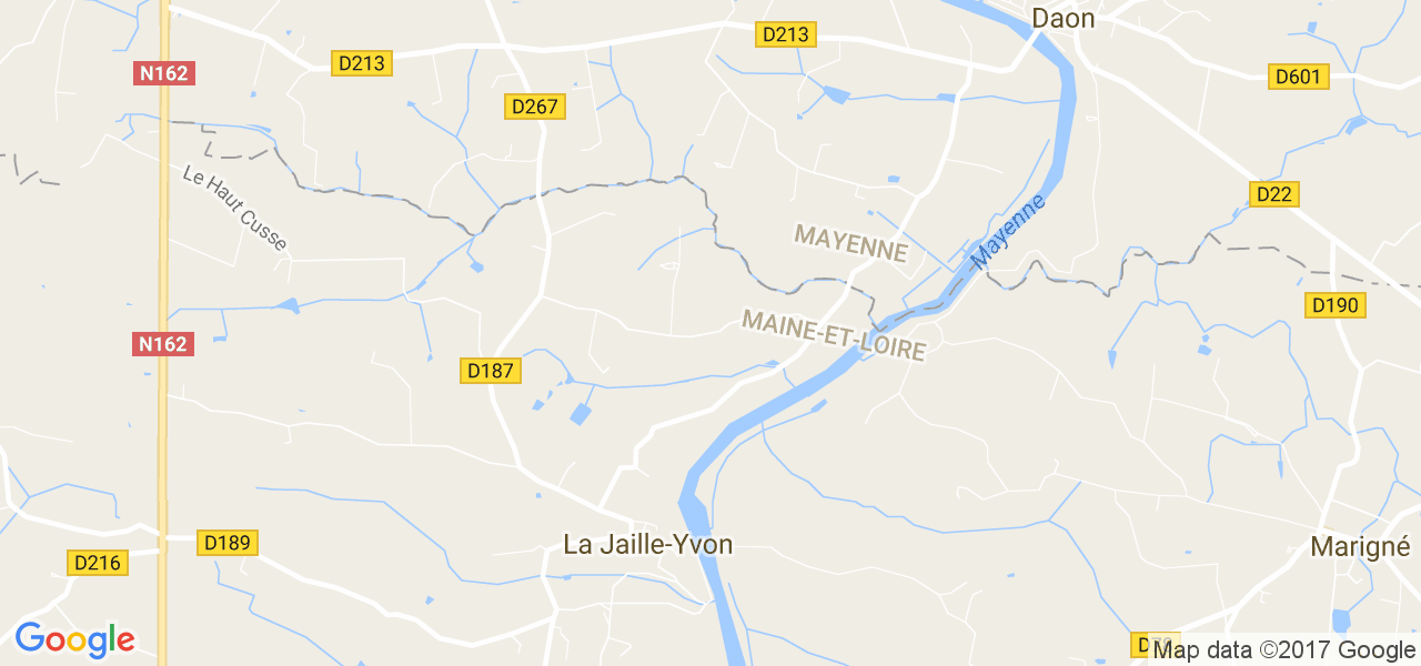 map de la ville de La Jaille-Yvon