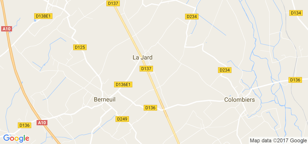 map de la ville de La Jard