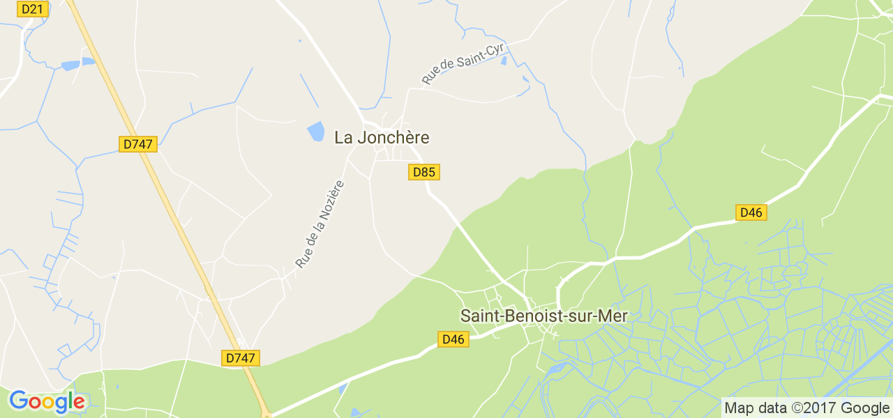 map de la ville de La Jonchère