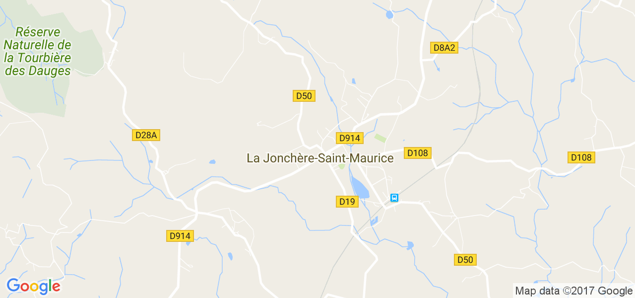 map de la ville de La Jonchère-Saint-Maurice