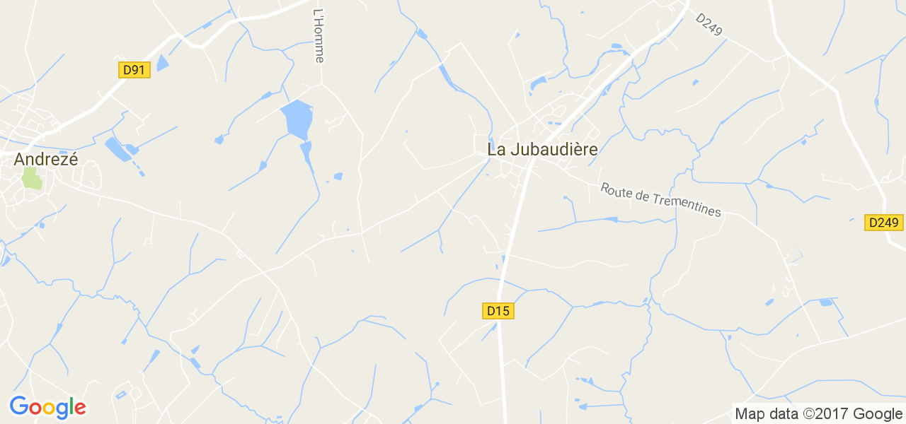 map de la ville de La Jubaudière