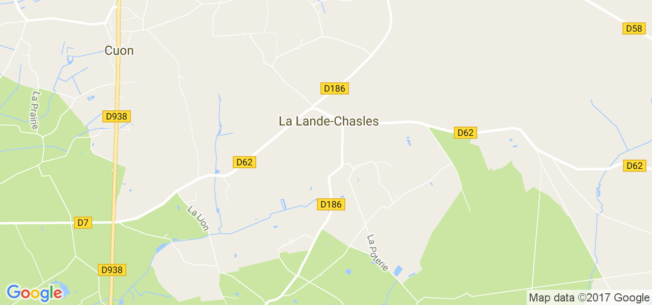 map de la ville de La Lande-Chasles