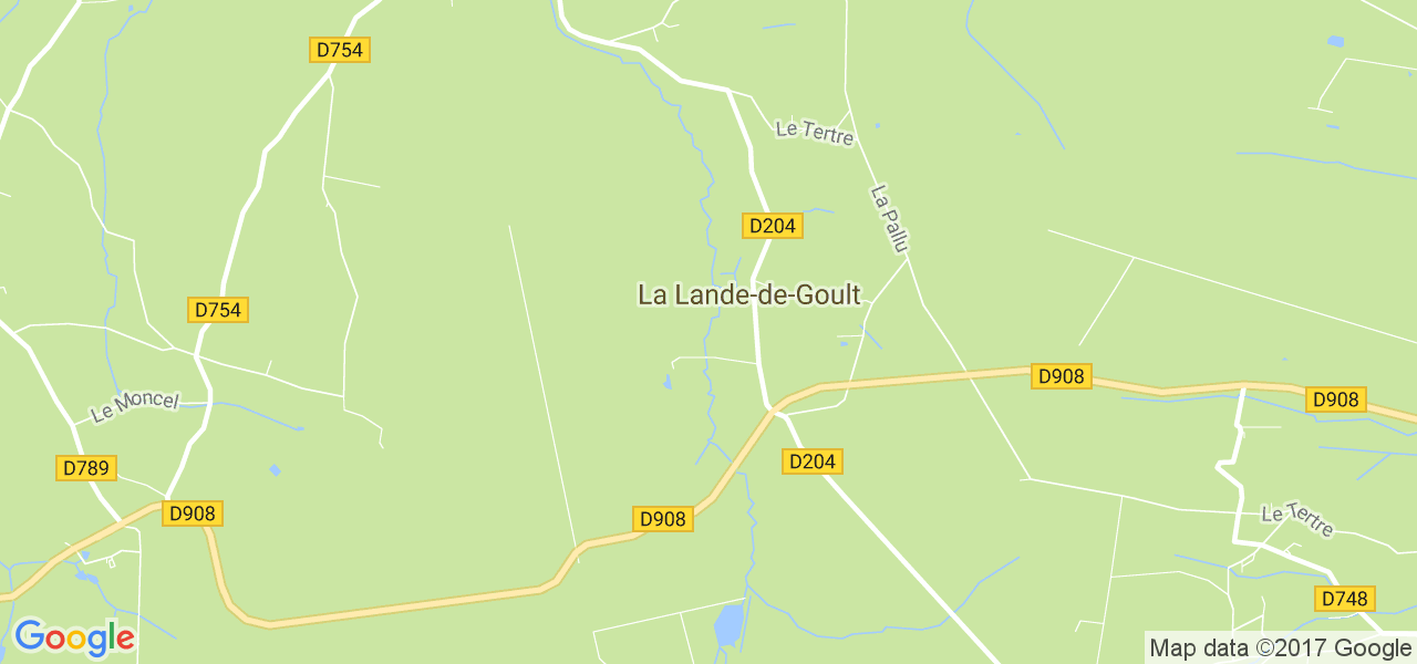 map de la ville de La Lande-de-Goult