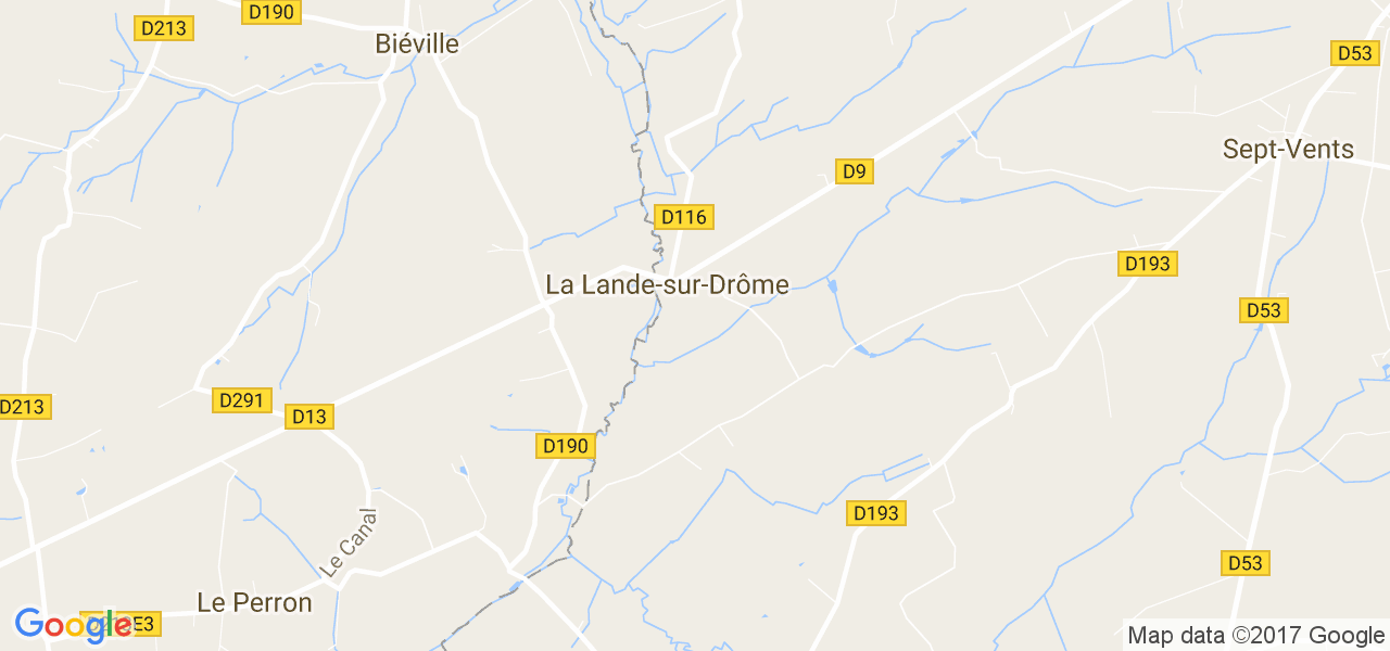 map de la ville de La Lande-sur-Drôme