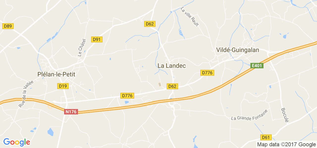 map de la ville de La Landec