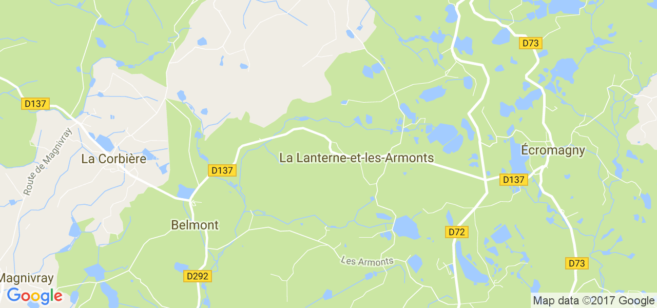 map de la ville de La Lanterne-et-les-Armonts