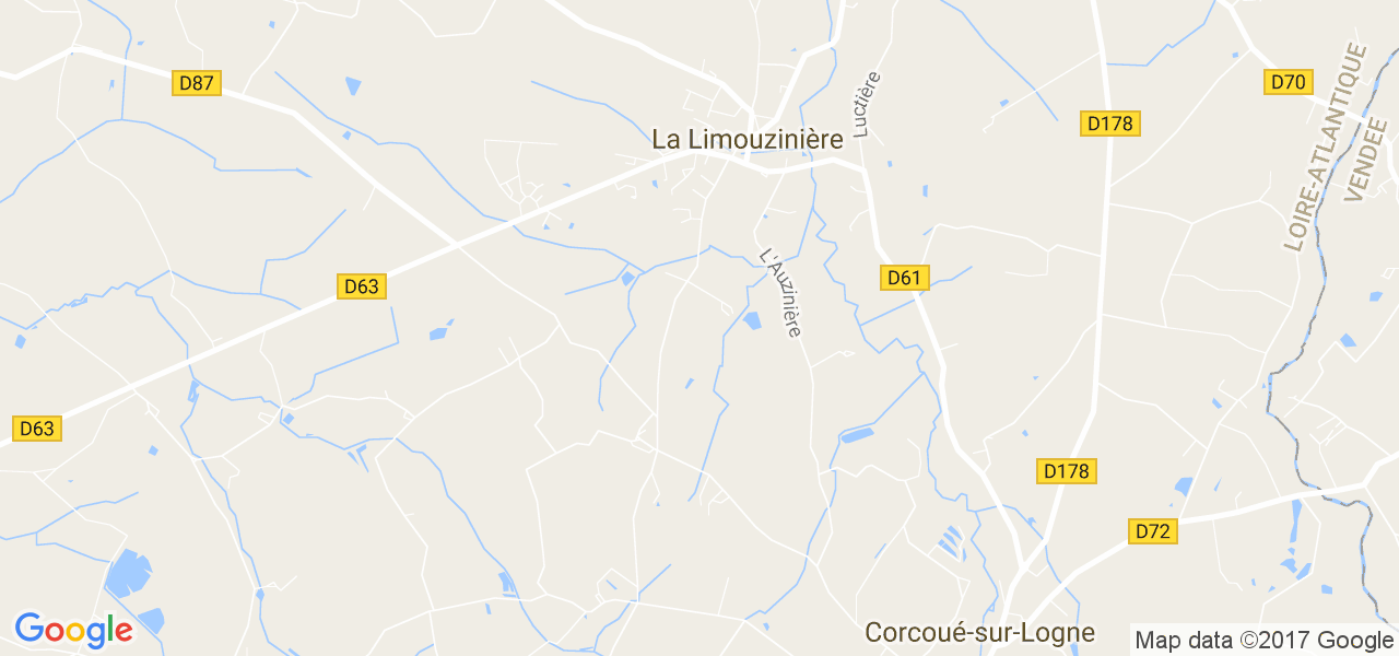 map de la ville de La Limouzinière